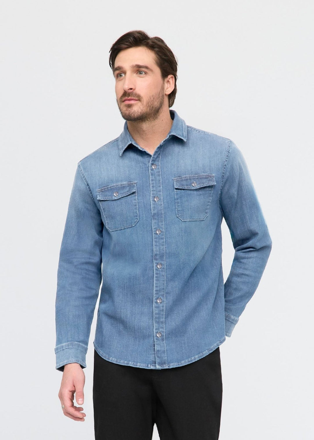 Men's Haze Indigo Denim Lite Two-Pocket Shirt