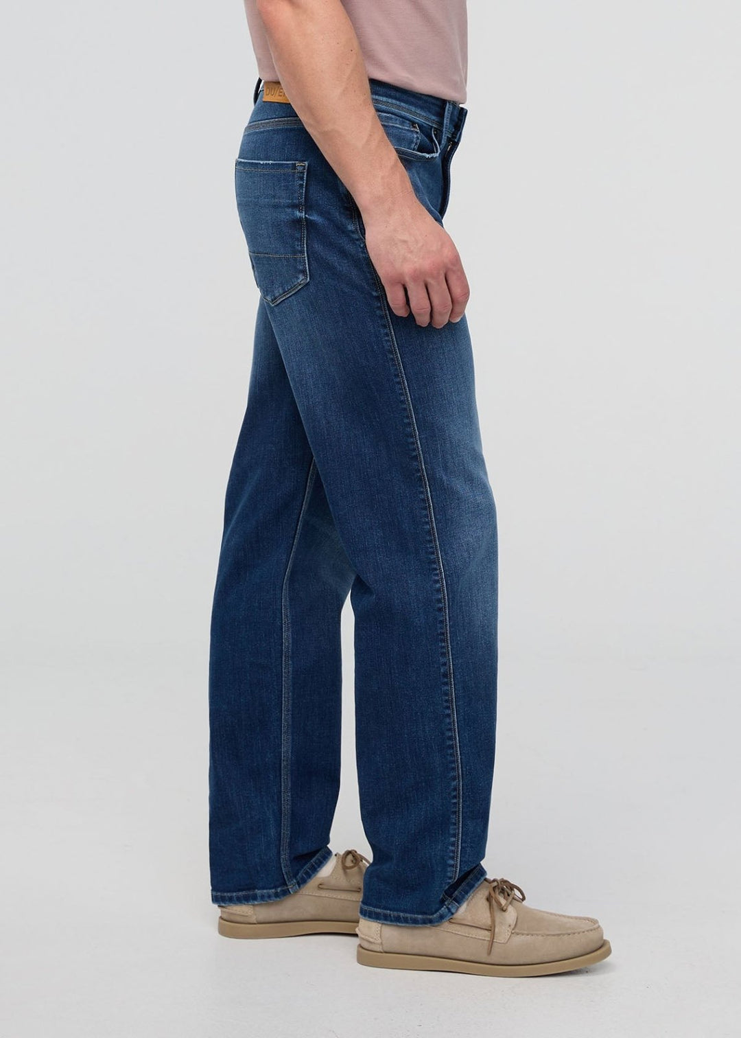 Men's Prairie Indigo Relaxed Straight Fit Stretch Jeans
