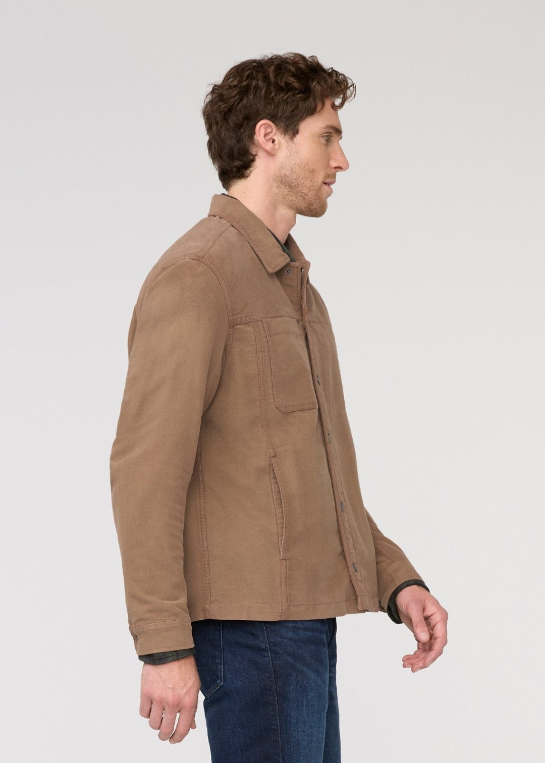 Men's Dark Walnut Moleskin Jacket - Main Image