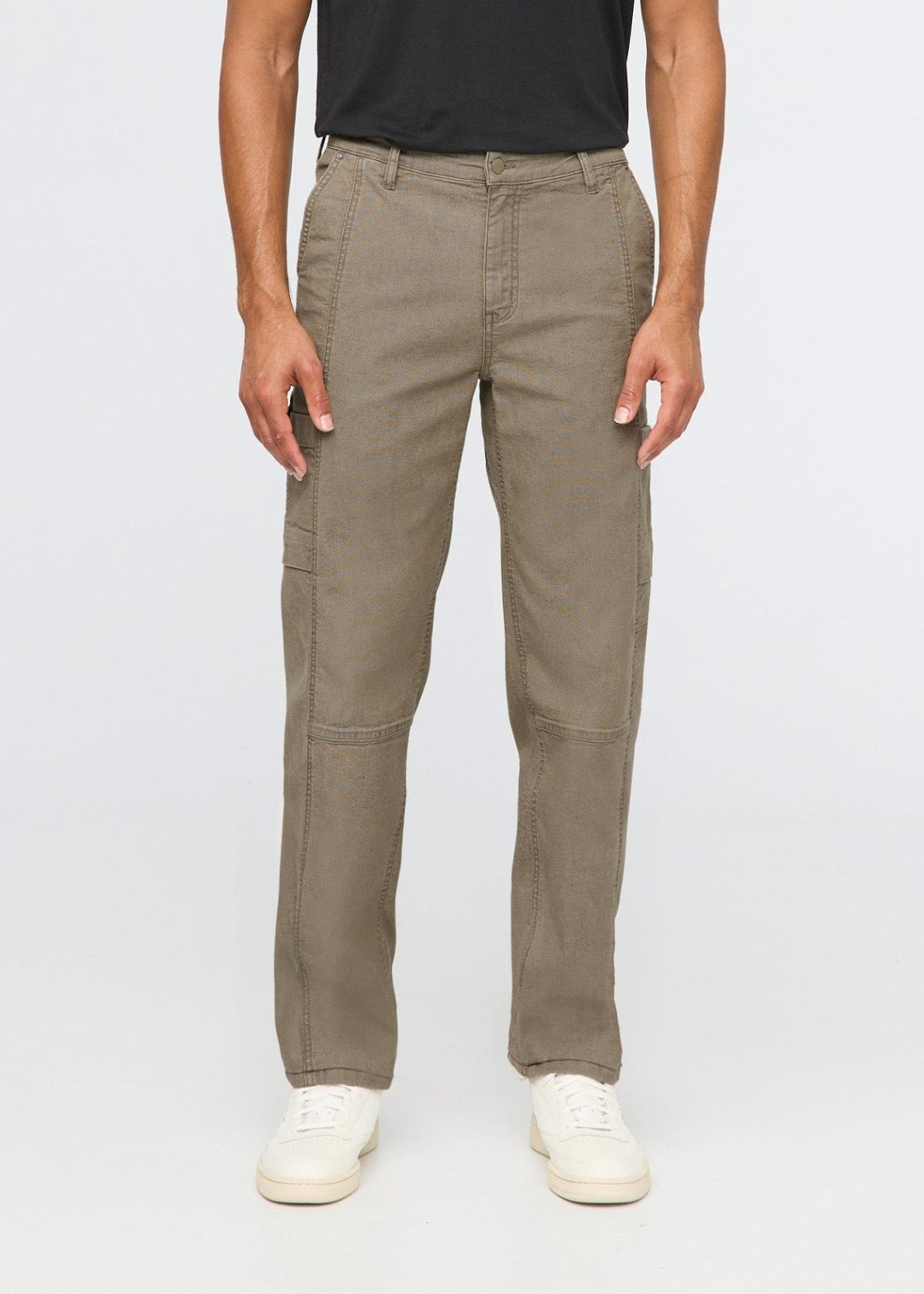 Gusset Easy Fit Stretch Canvas Six Pocket Pant - Dark Khaki main image 1