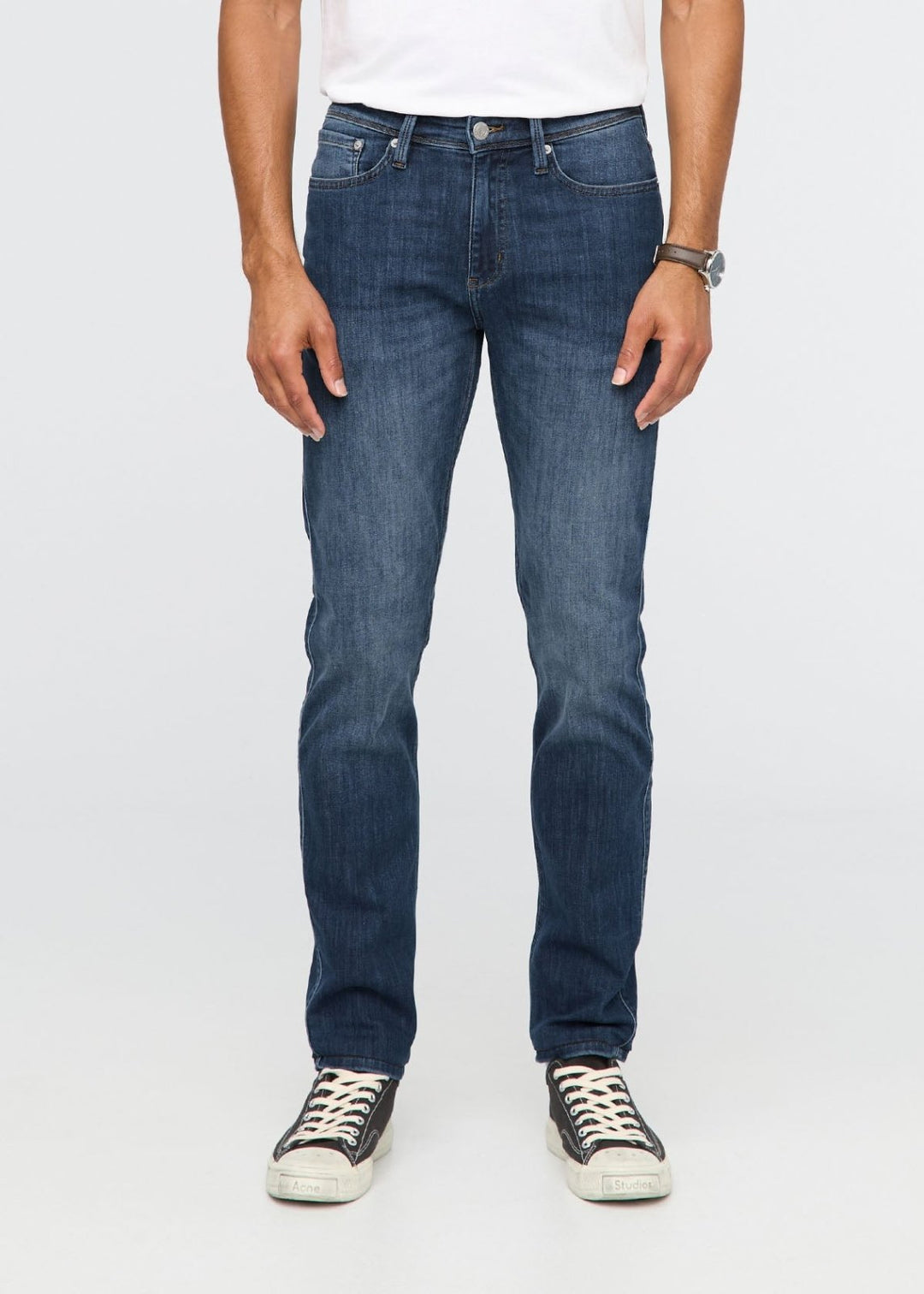 Men's Slim Fit Stretch Blue Jeans