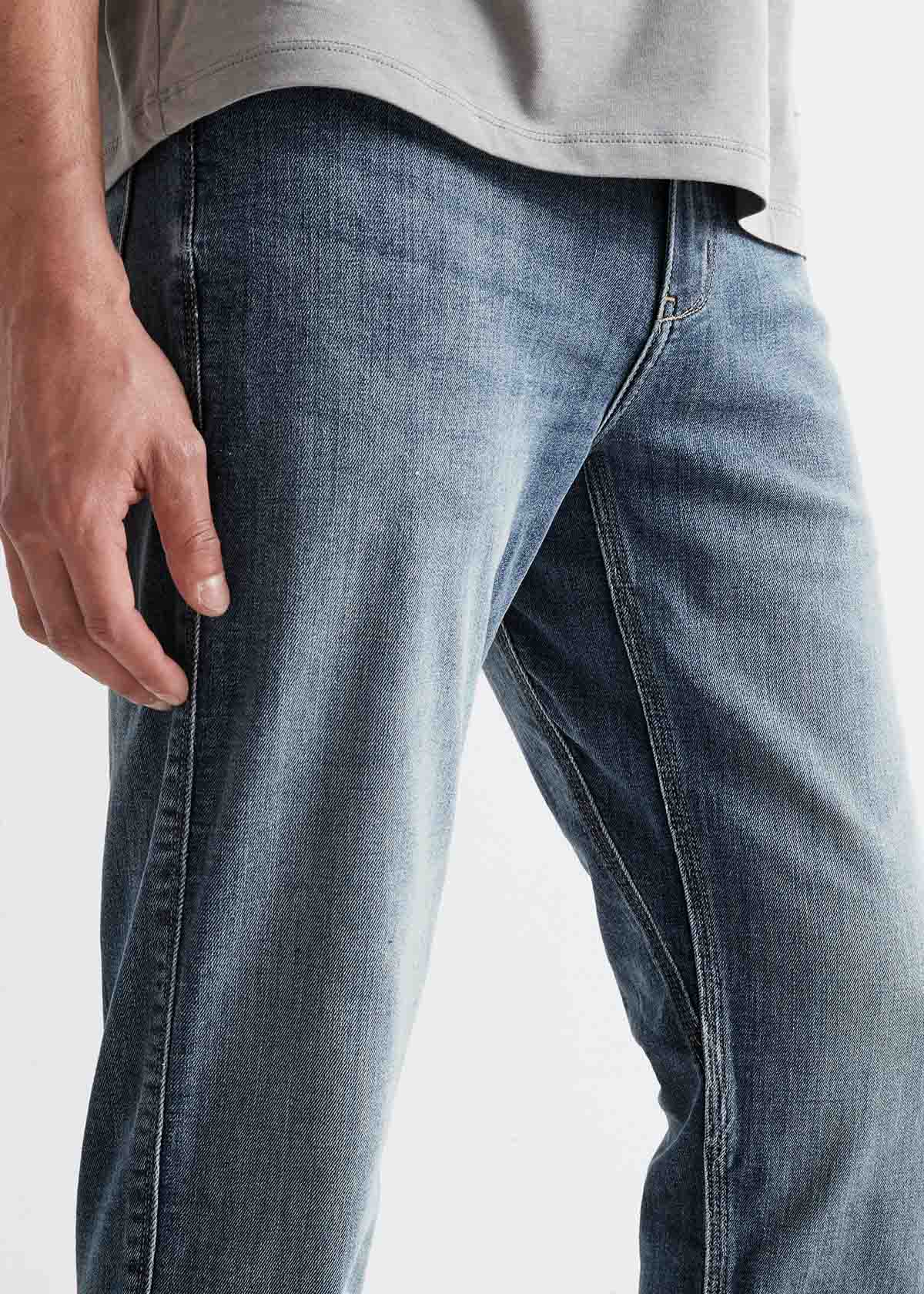 mens slim fit light blue stretch jeans gusset