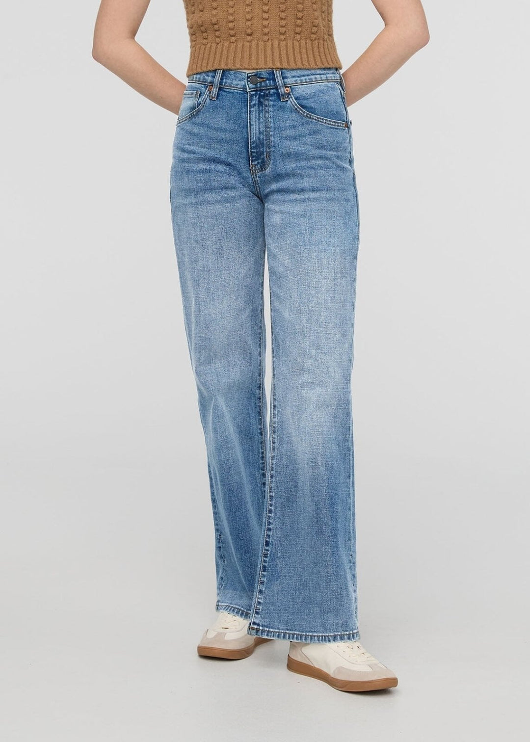 Women's High Rise Wide Leg Blue Jeans