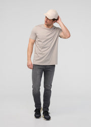 mens vintage grey slim fit stretch jeans full body