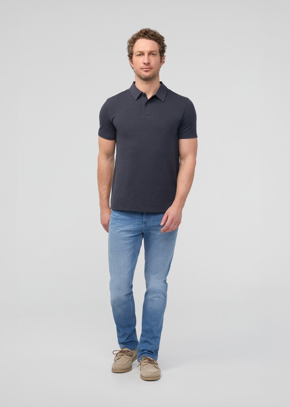 mens performance denim slim straight blueridge stretch jeans full body