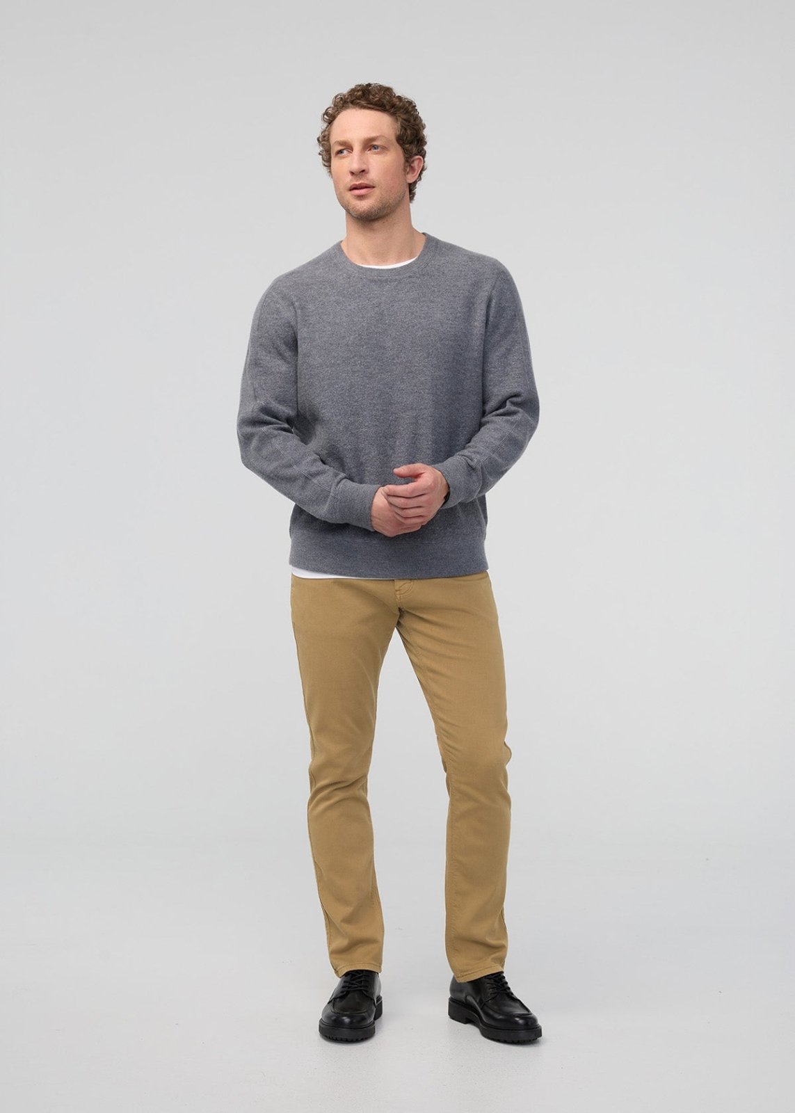 mens camel relaxed fit dress sweatpant full body