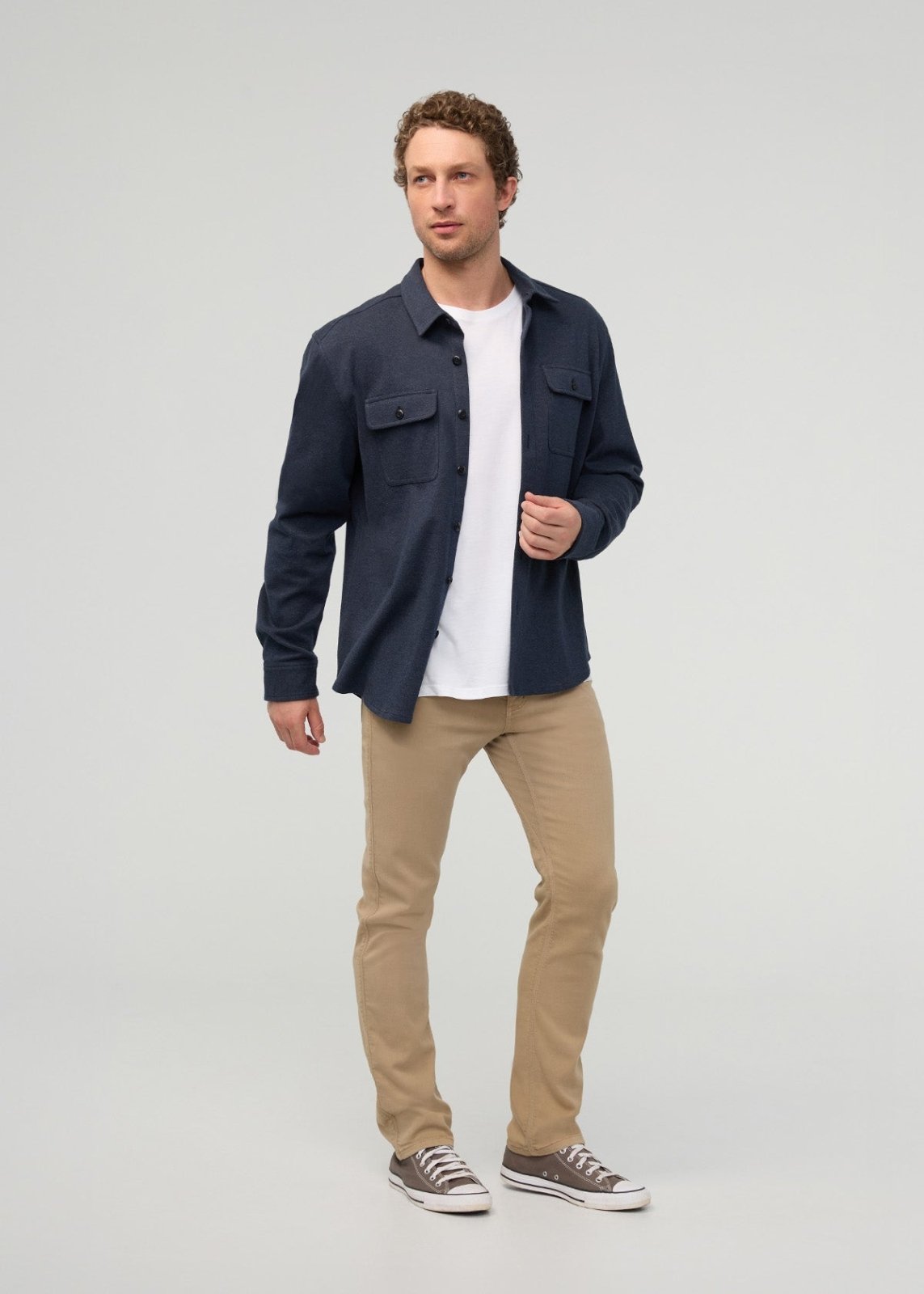 mens khaki slim straight dress sweatpant full body