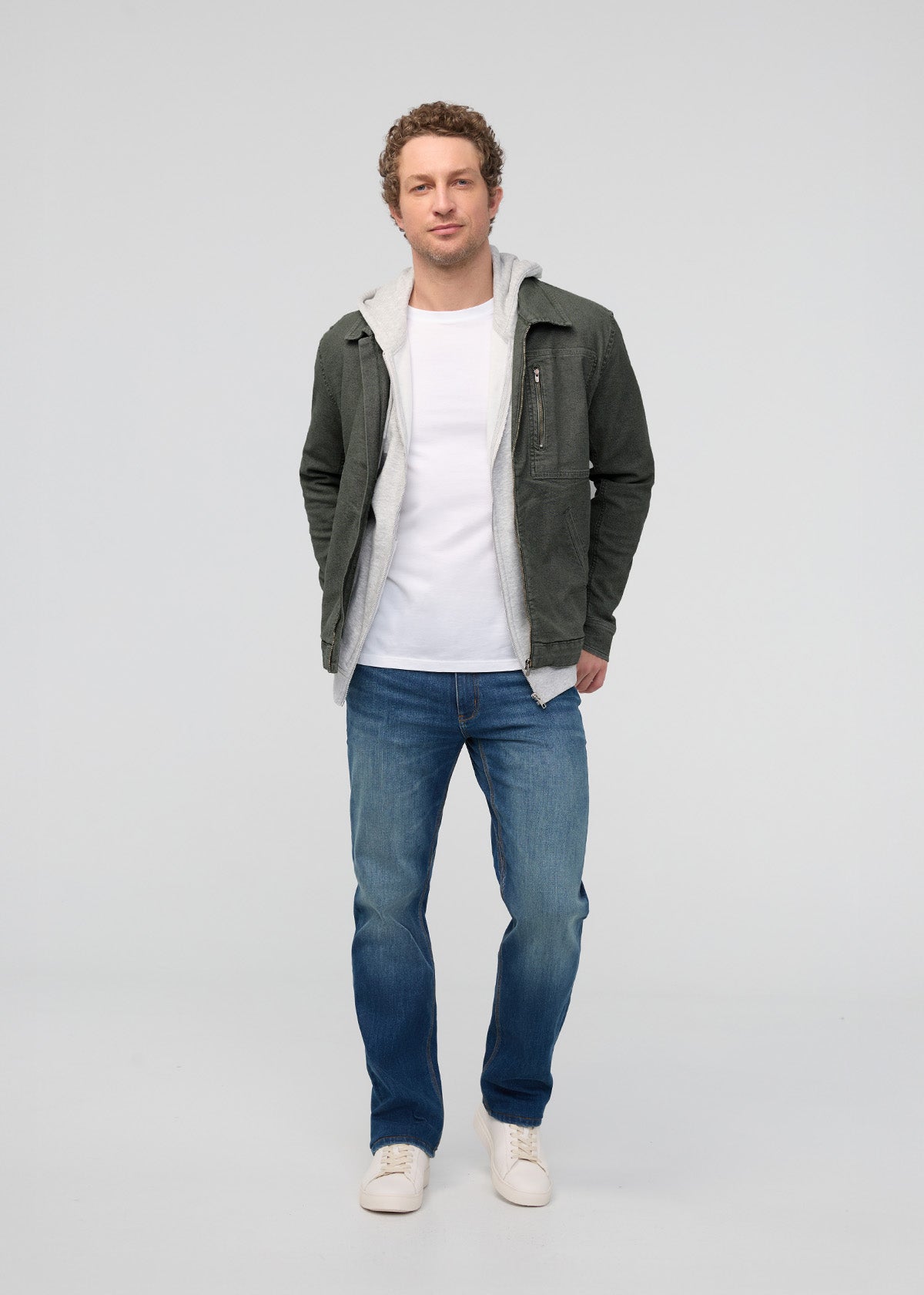 Men's Black Spruce Stretch Canvas Utility Jacket full body