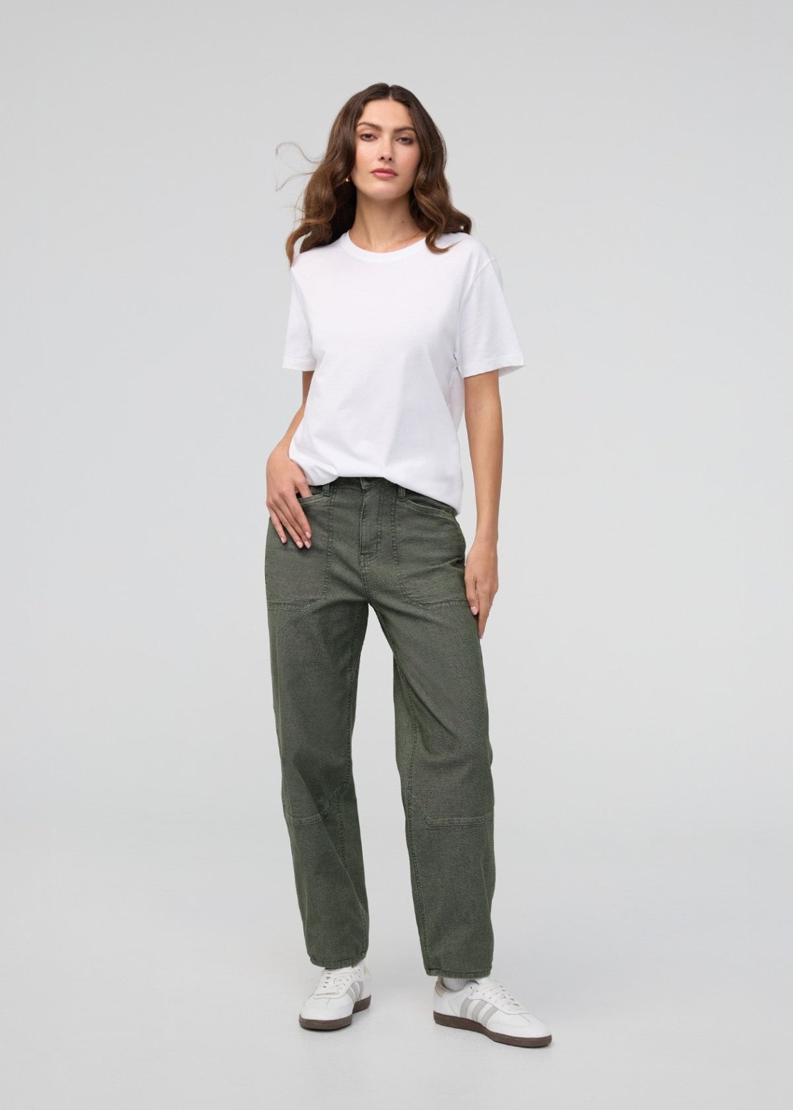 Women's Black Spruce Stretch Canvas  Utility Pants full body