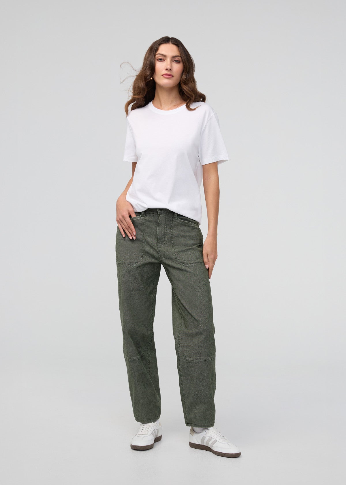 Women's Black Spruce Stretch Canvas  Utility Pants full body