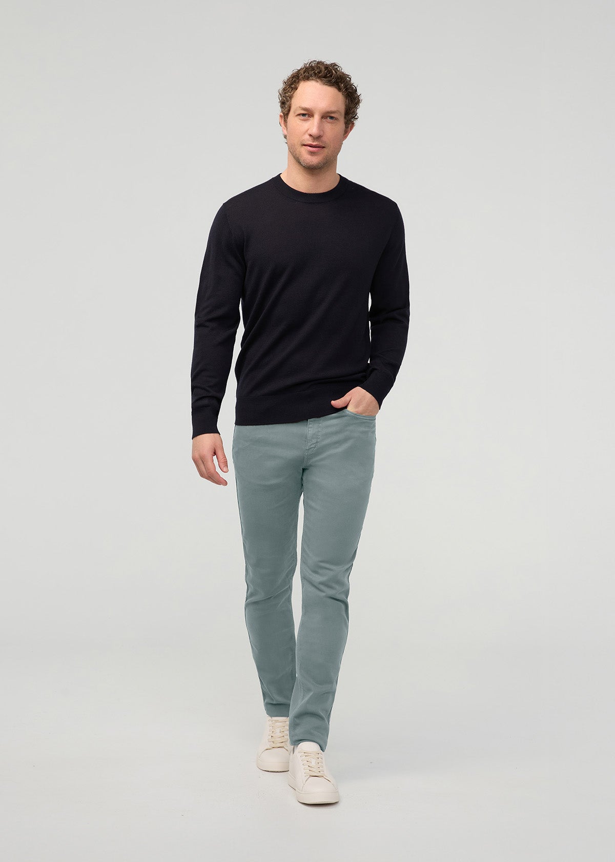 Men's Blue Spruce Slim Fit Dress Sweatpant Full Body