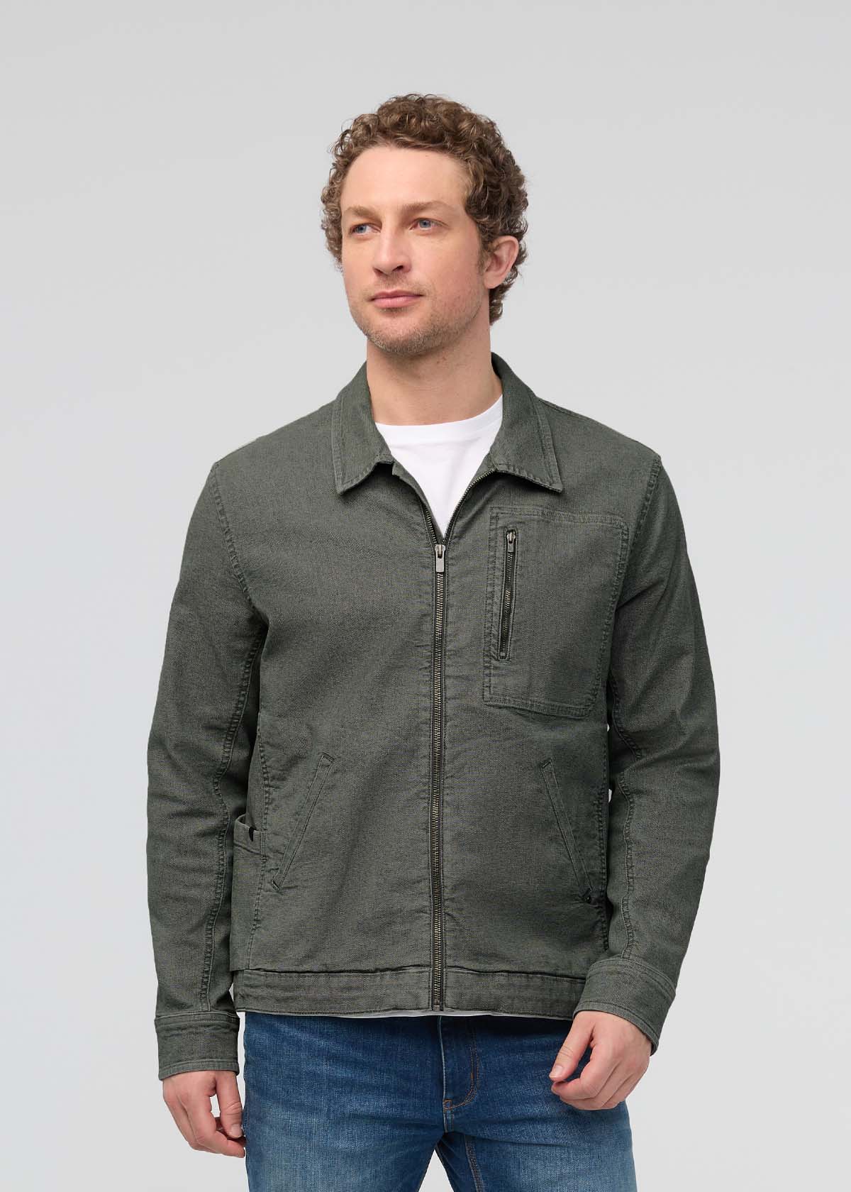 Men's Black Spruce Stretch Canvas Utility Jacket front