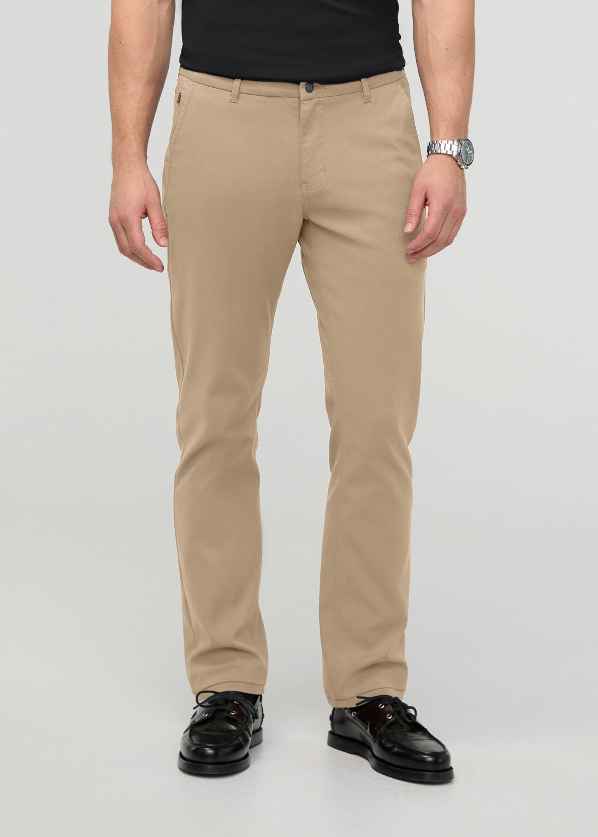 NuStretch Slim Straight Trouser - Desert Khaki