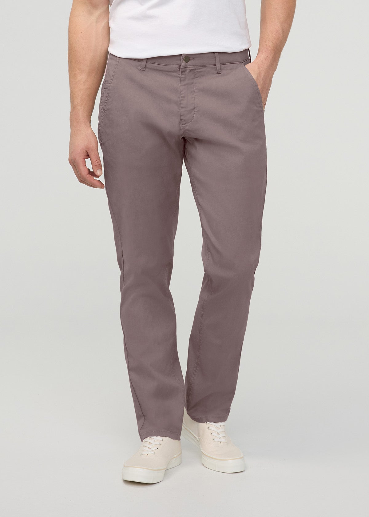 Men's Hazy Mauve Lightweight Relaxed Taper Chino Pant front