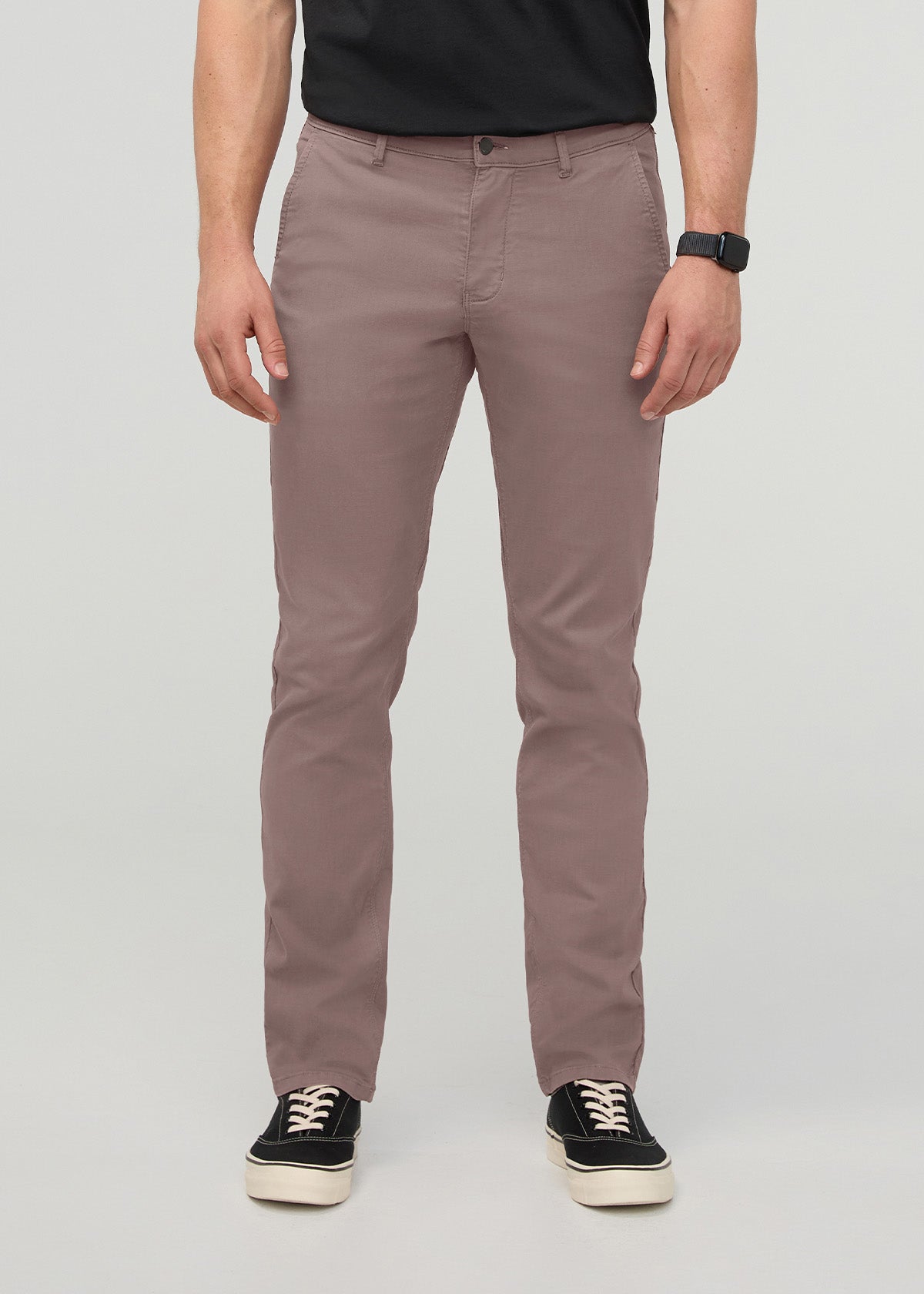 Men's Hazy Mauve Lightweight Slim Straight Chino Pant front