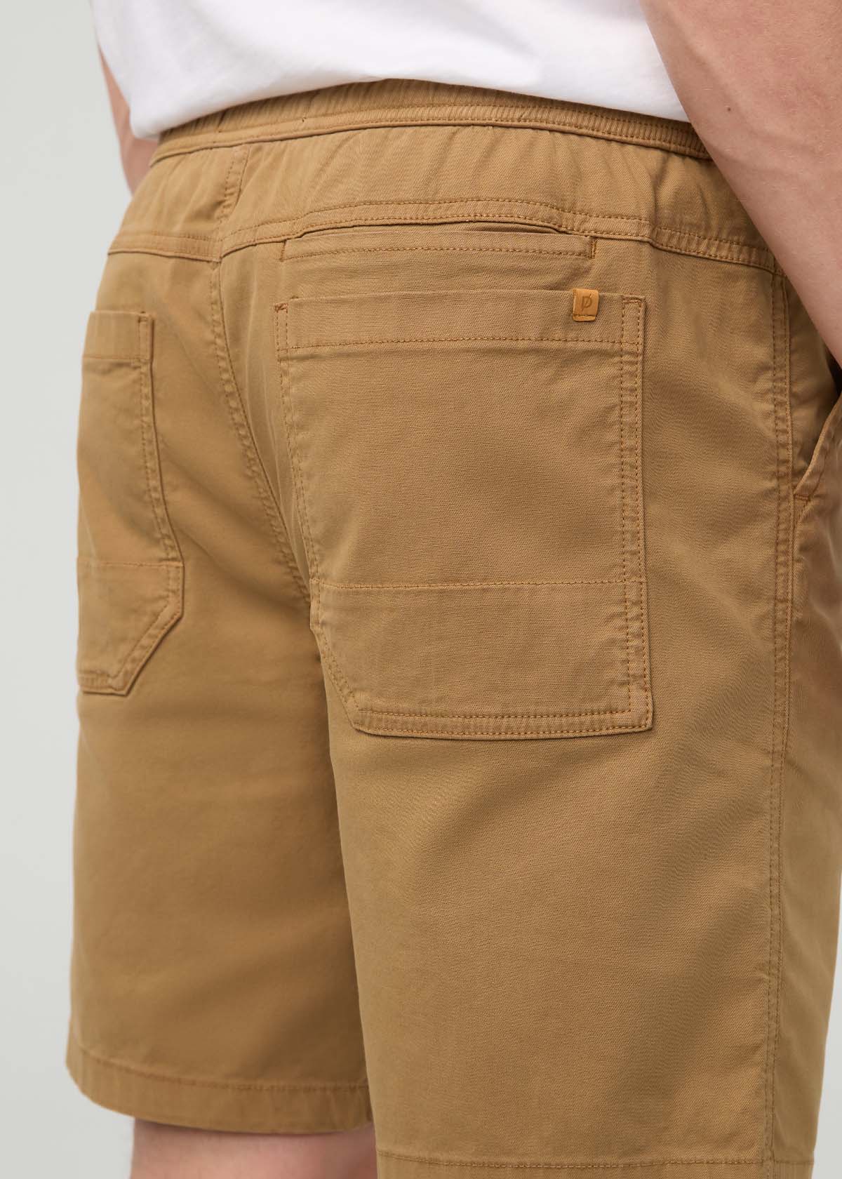Men’s Camel Stretch Travel Shorts back pocket detail
