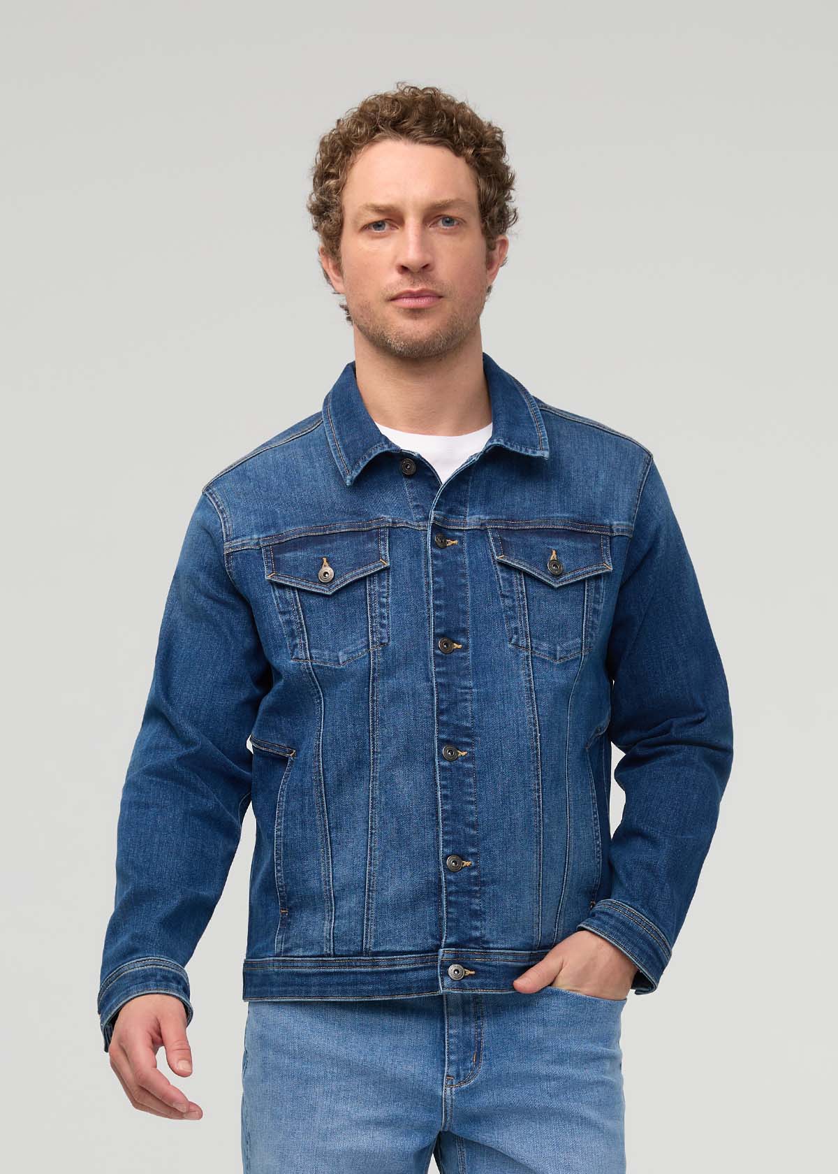 Performance Denim+ All Season Trucker Jacket - Alpine Indigo