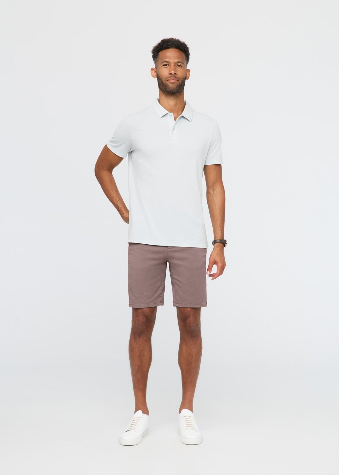 Men's Hazy Mauve Lightweight Shorts Slim Fit full body