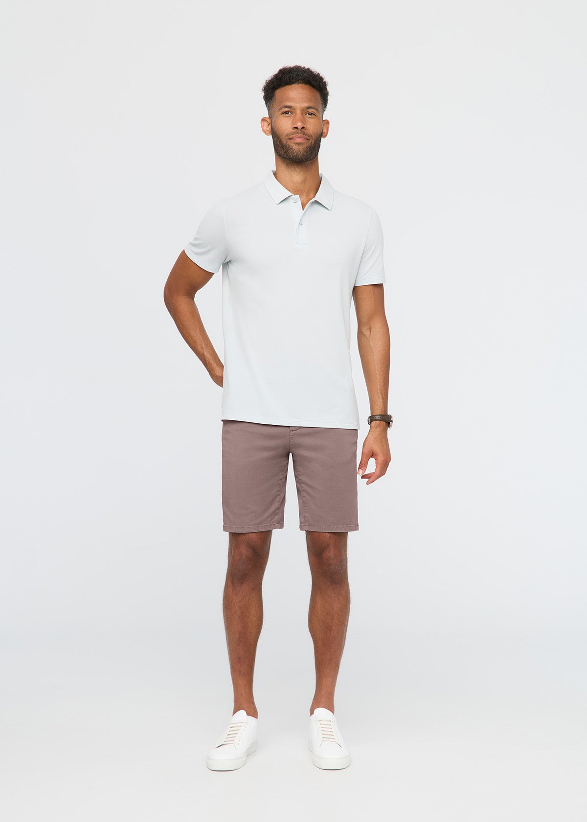 Men's Hazy Mauve Lightweight Shorts Slim Fit full body