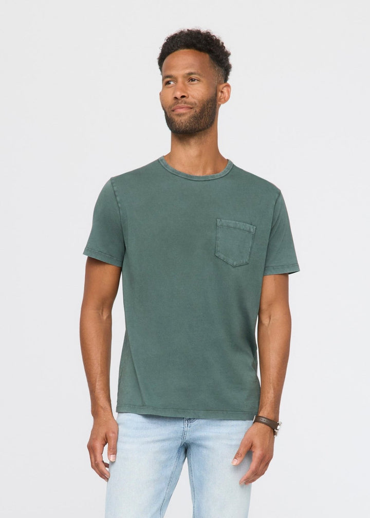 duer PurePima Vintage Pocket Tee - Washed Peat