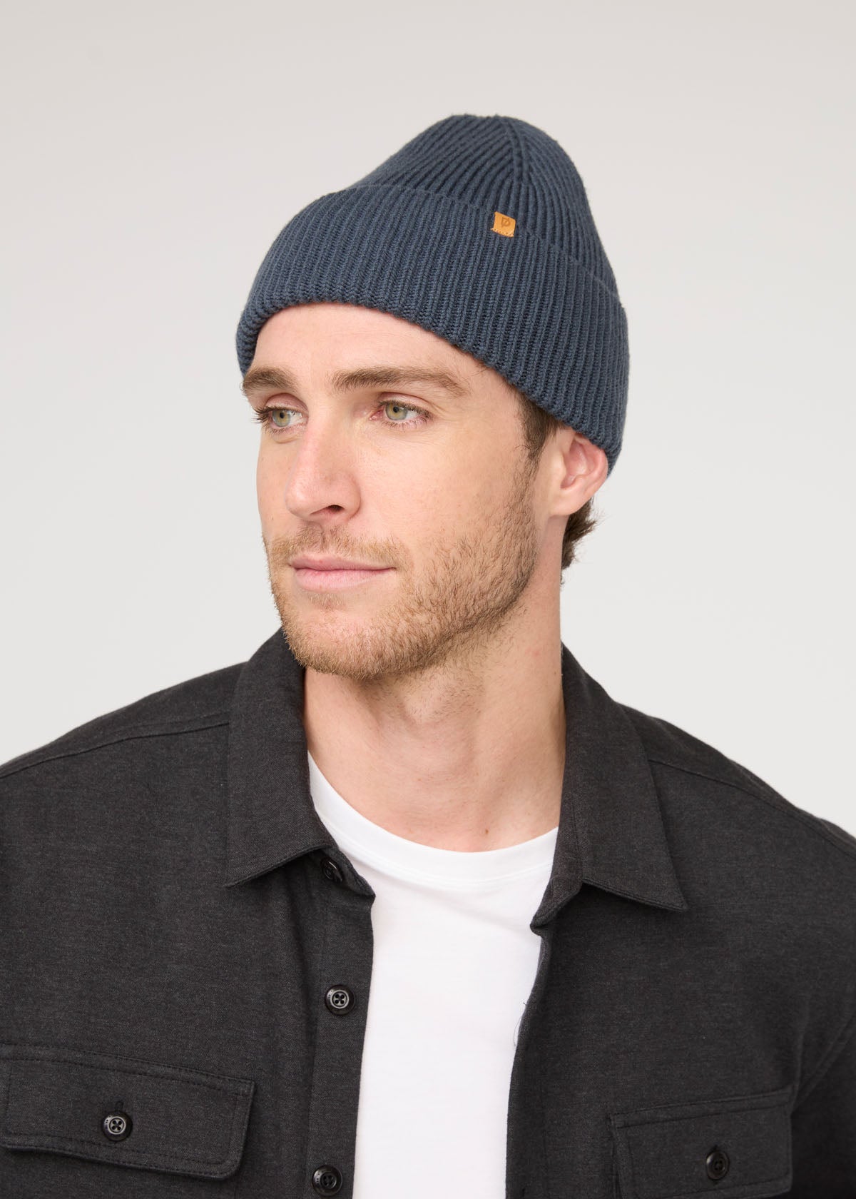 merino wool heritage blue toque front