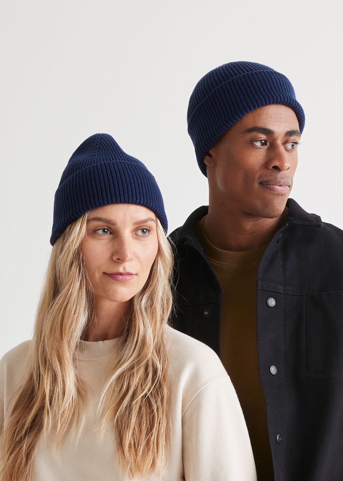 woman wearing warm merino red toque front