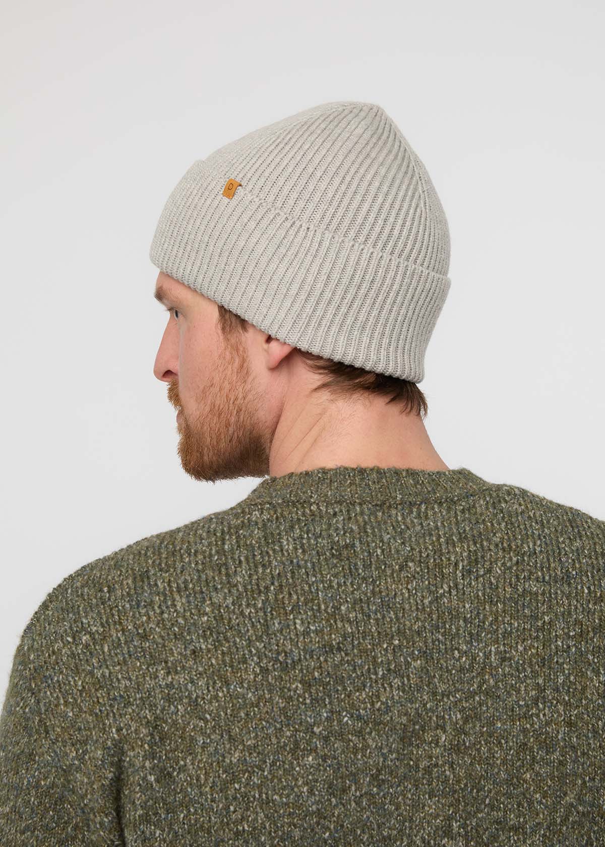 merino wool light grey toque back