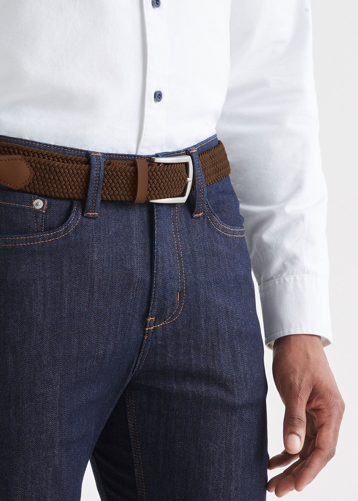 Men's Brighton Toronto Taper Leather Belt Brown #10707