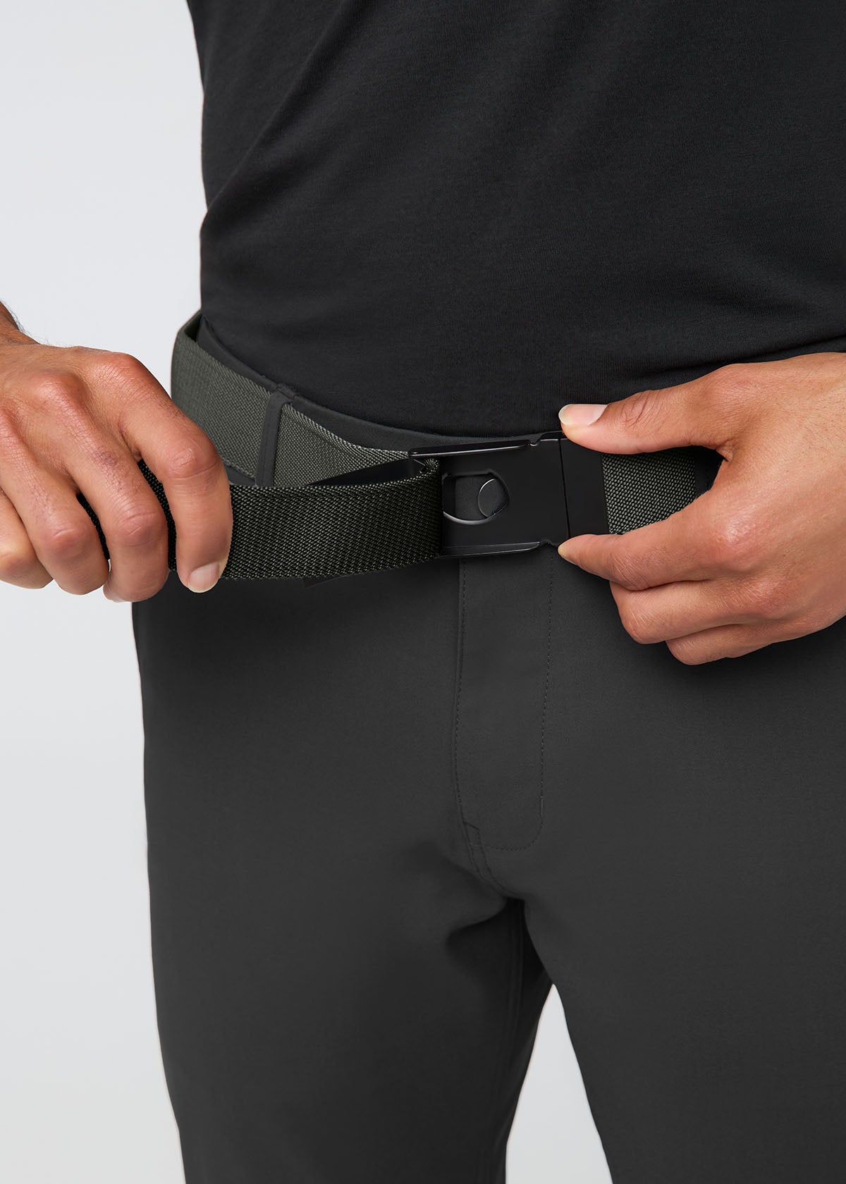 Men's Evergreen and Light Fern Reversible Stretch Belt Open