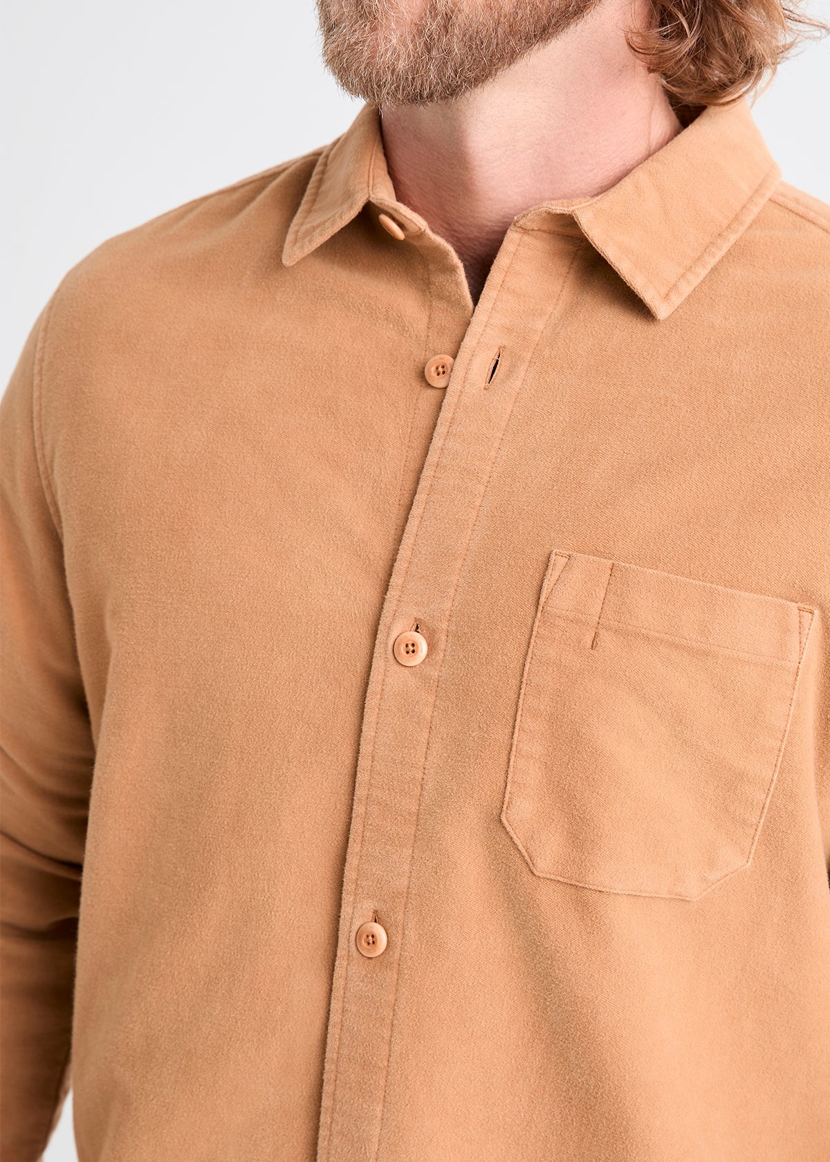 No Sweat Moleskin Shirt - Camel