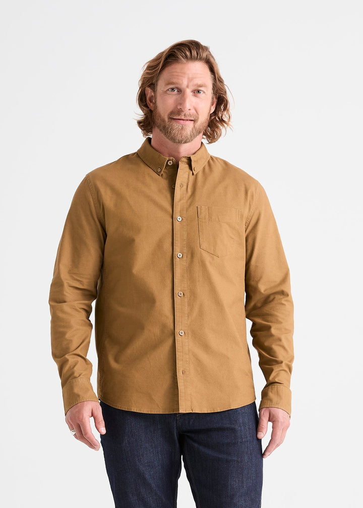 duer Performance Stretch Button Down - Tobacco
