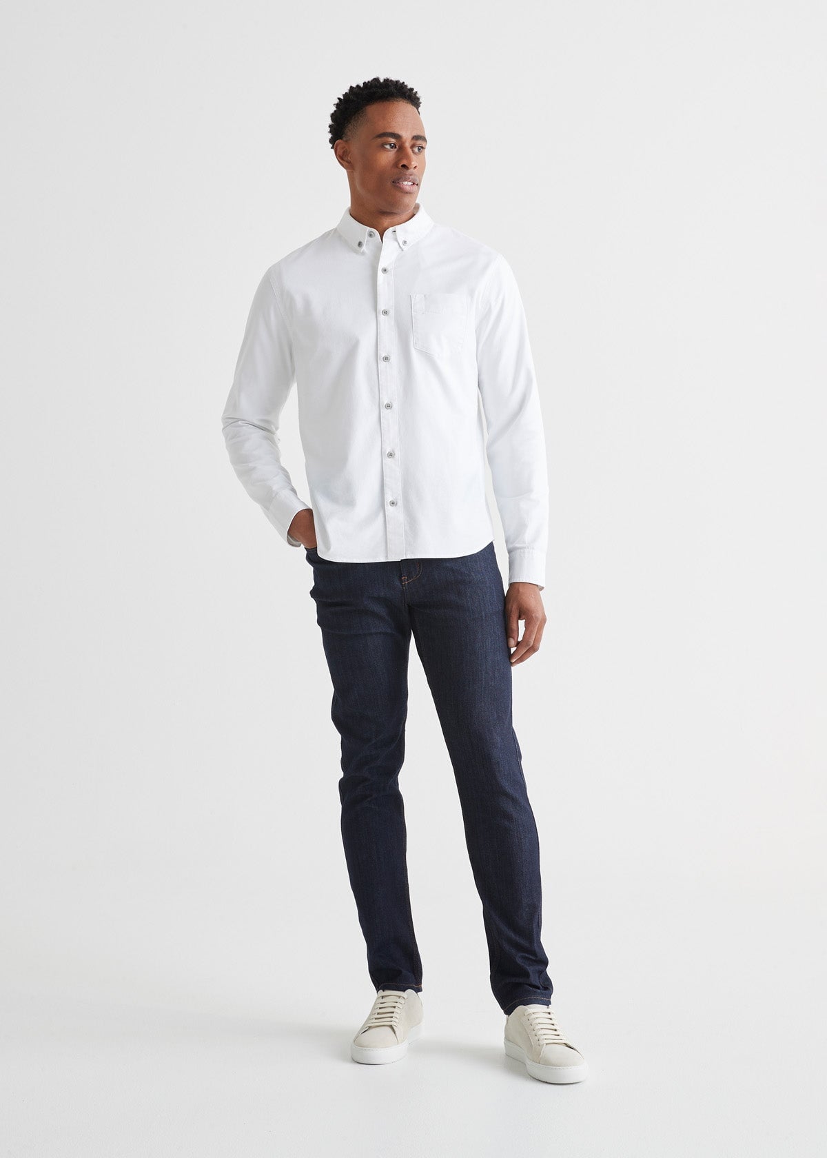 Brand new nautical men’s extra-large white button down shirt