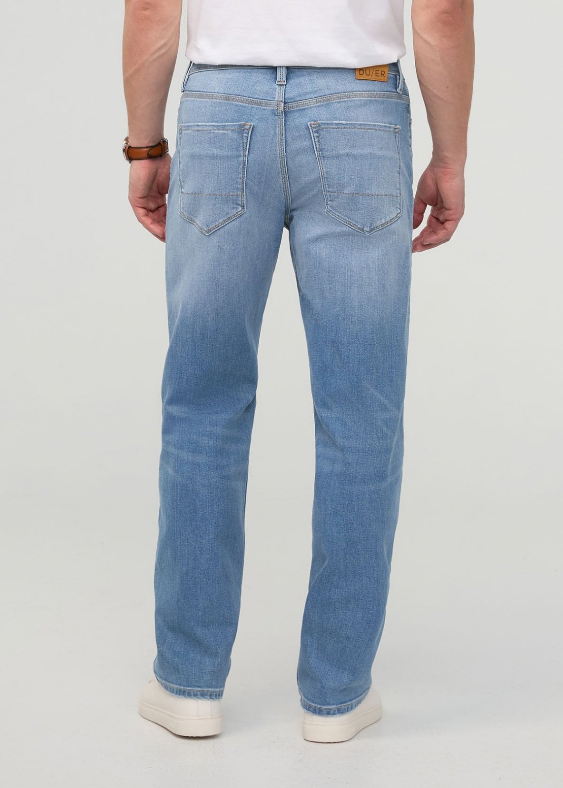 Men's Summit Relaxed Straight Fit Stretch Jeans Back