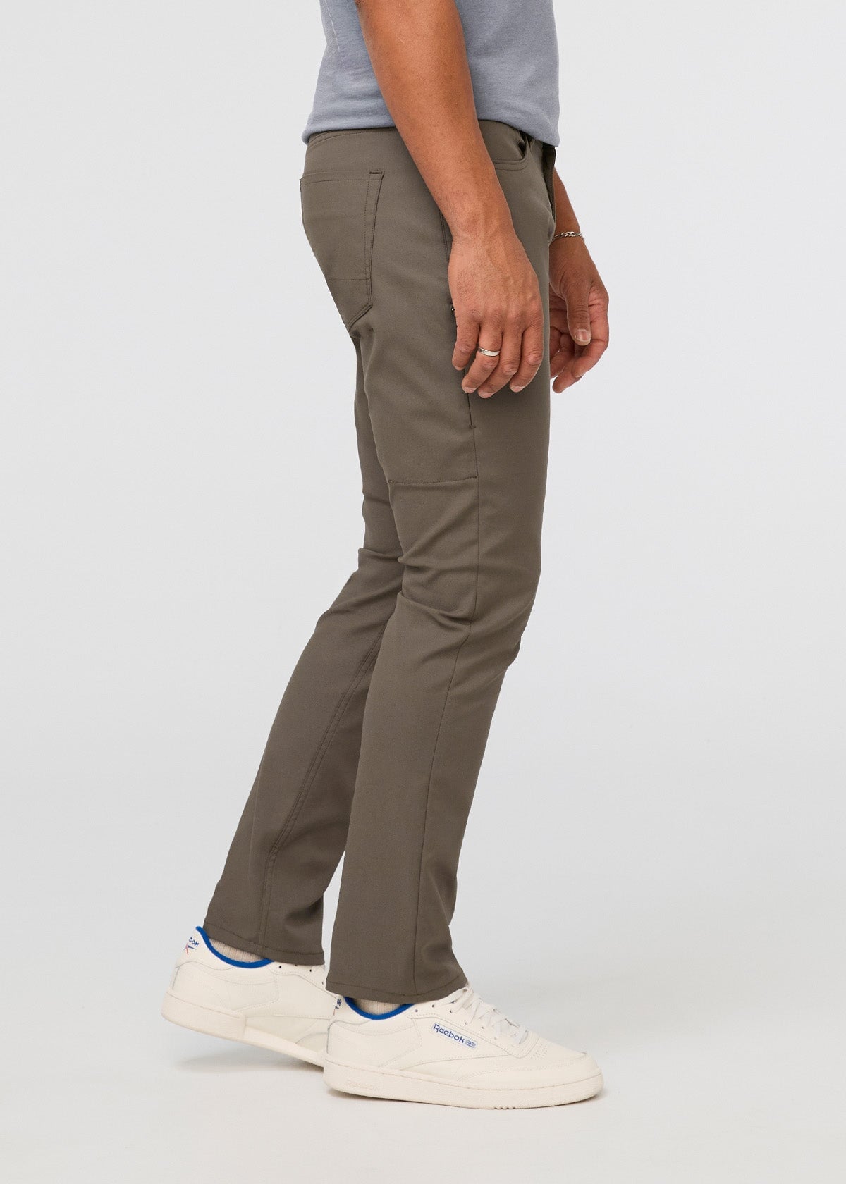 Buy Ether Men Beige Slim Fit Solid Four Way Stretch Regular