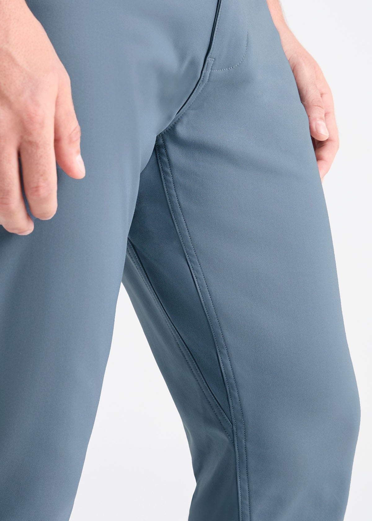 Men's Light Blue Slim Fit Stretch Pant