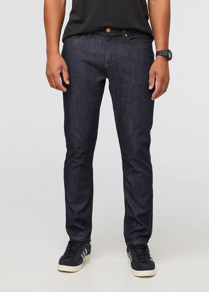 Men's Dark Blue Relaxed Fit Stretch Jeans