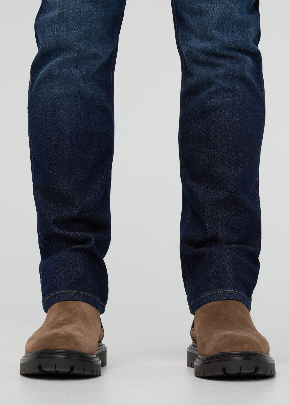 Men's Marina Blue Relaxed Fit Stretch Jeans Cuff Detail