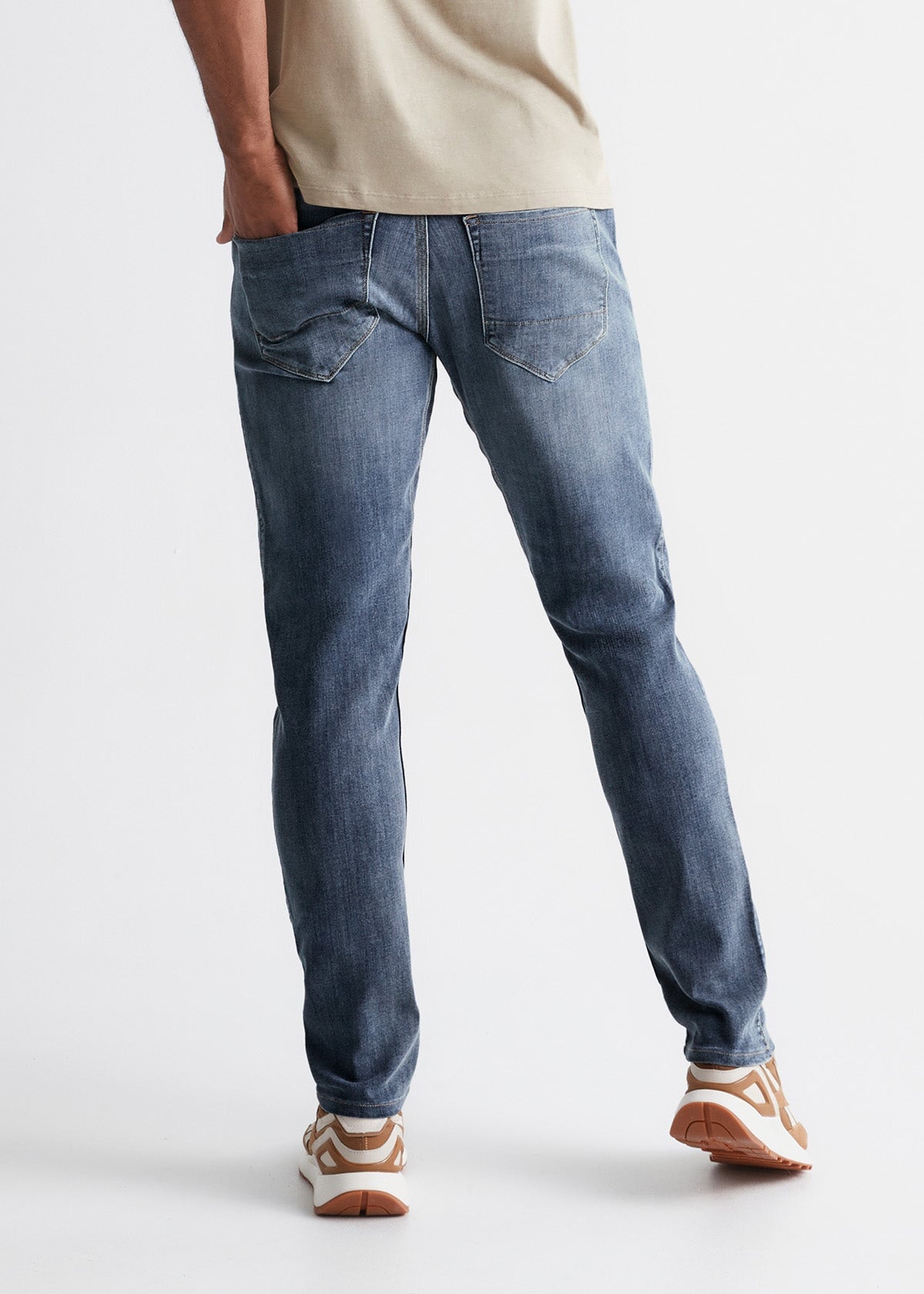 Men's Faded Blue Slim Fit Stretch Jeans