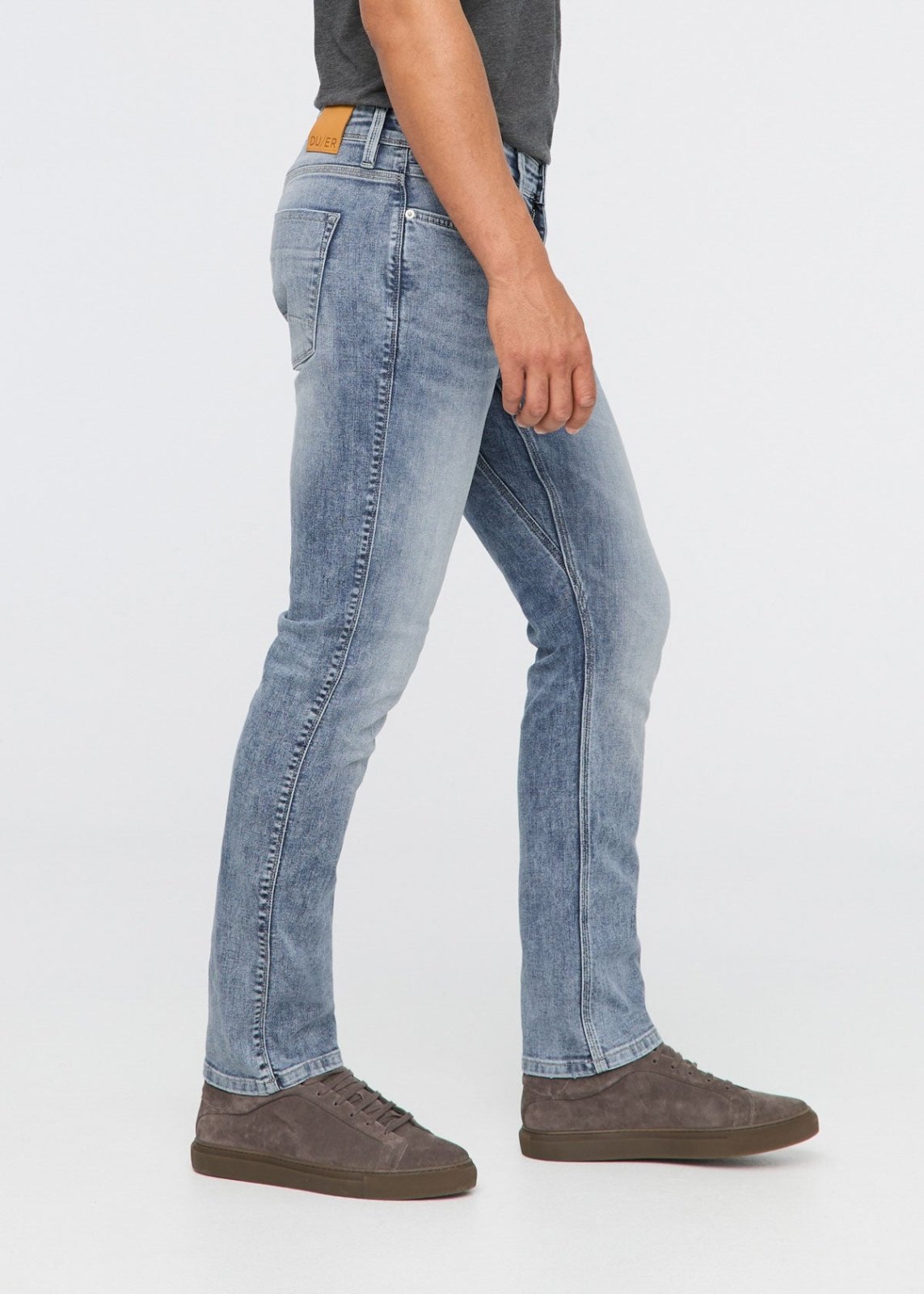 mens relaxed fit stretch fade jeans side