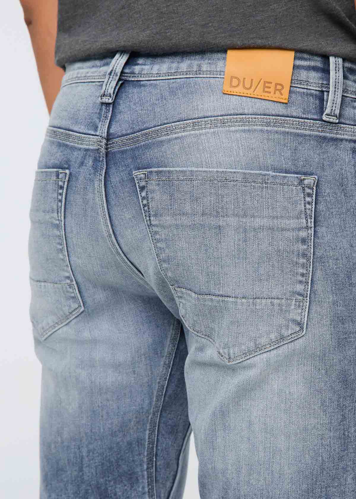 mens relaxed fit stretch fade jeans back waistband detail