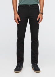 black slim fit stretch jeans front