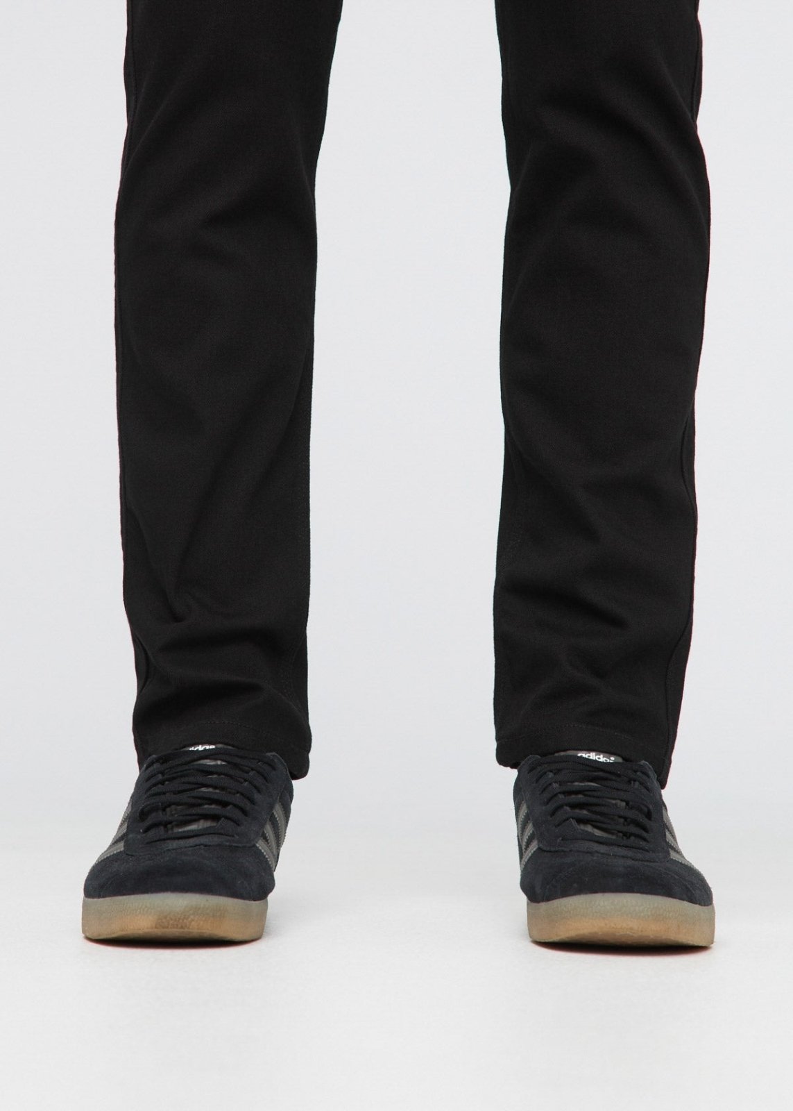 black slim fit stretch jeans cuff