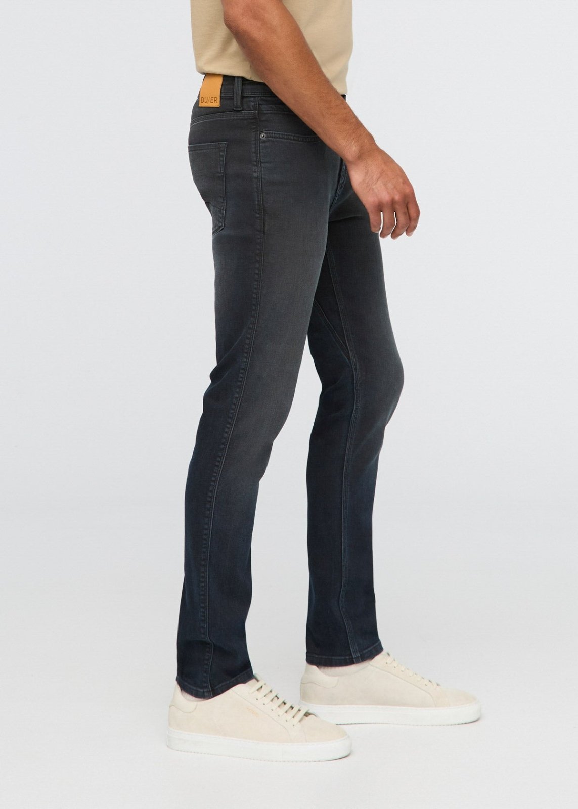 mens midnight slim fit stretch jeans side