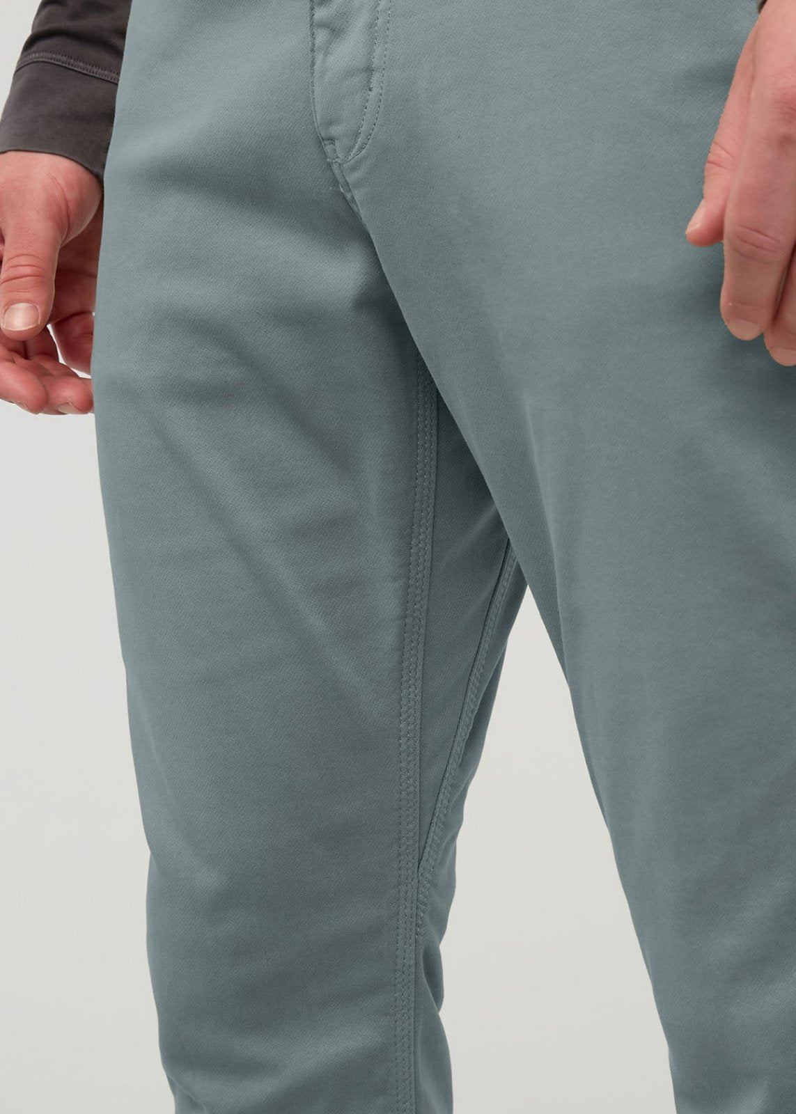 Men's Blue Spruce Relaxed Fit Dress Sweatpant front gusset