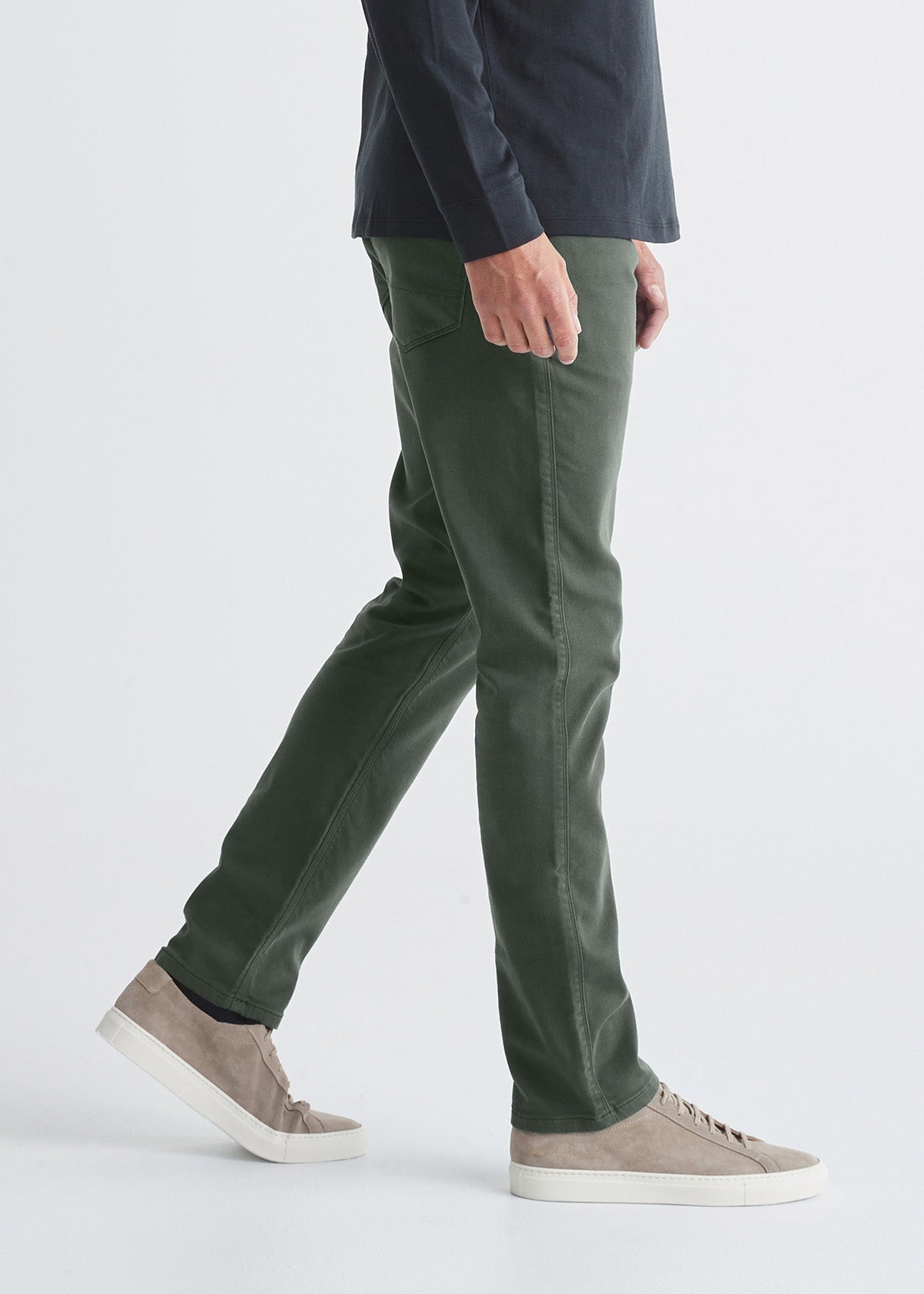 mens dark green relaxed fit dress sweatpant side