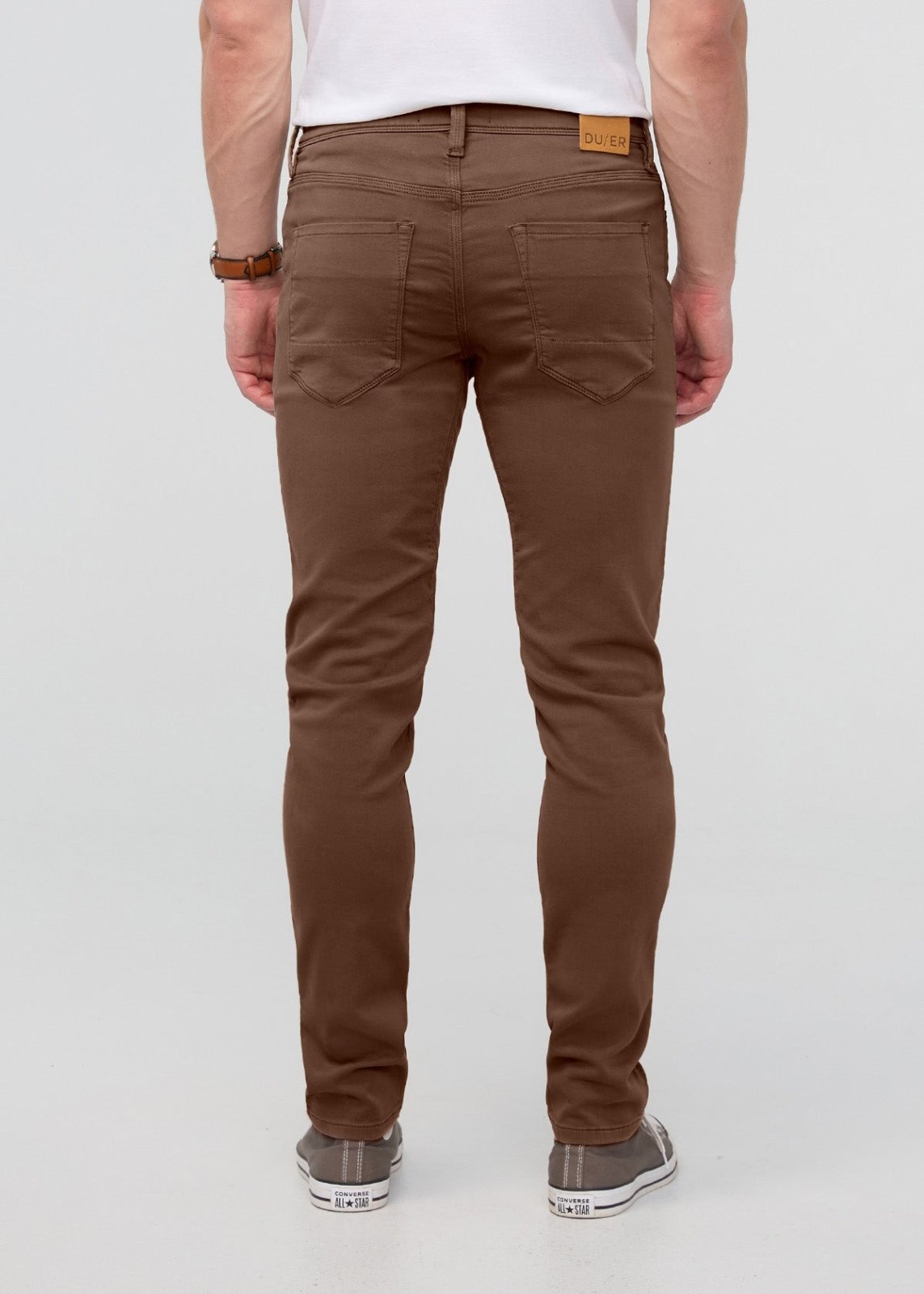 Men's Deep Taupe Slim Fit Dress Sweatpant Back