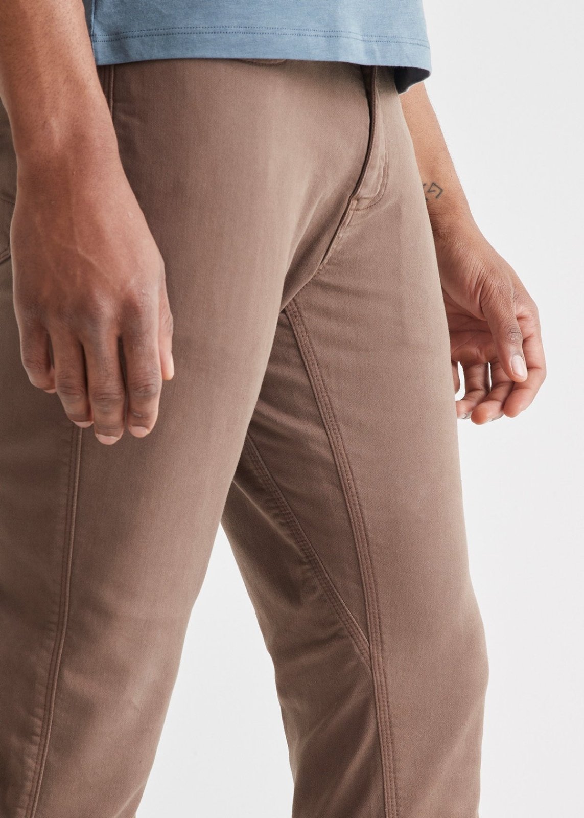 mens brown slim fit dress sweatpant gusset