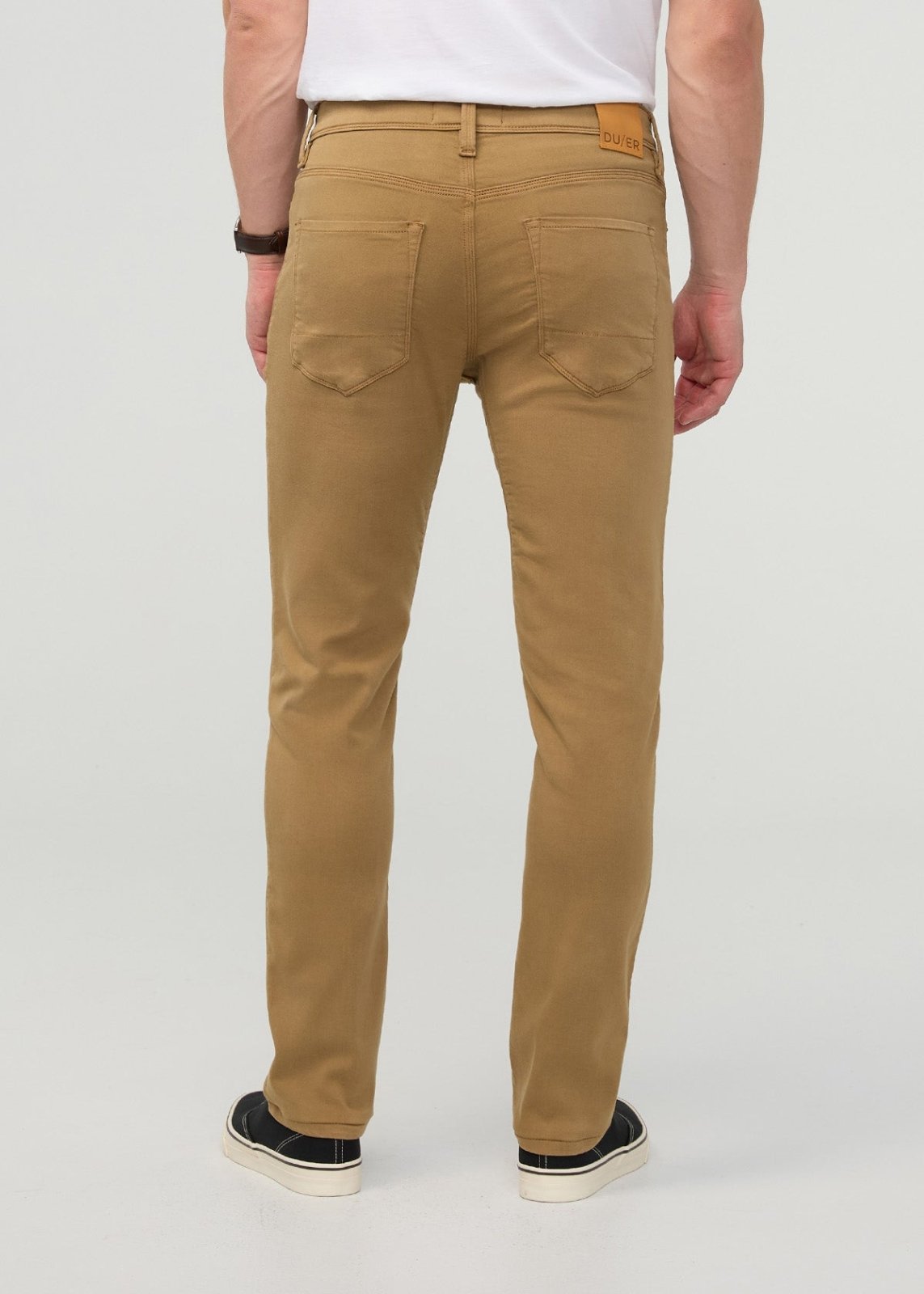 Men's Camel Slim Straight Fit Dress Sweatpant Back