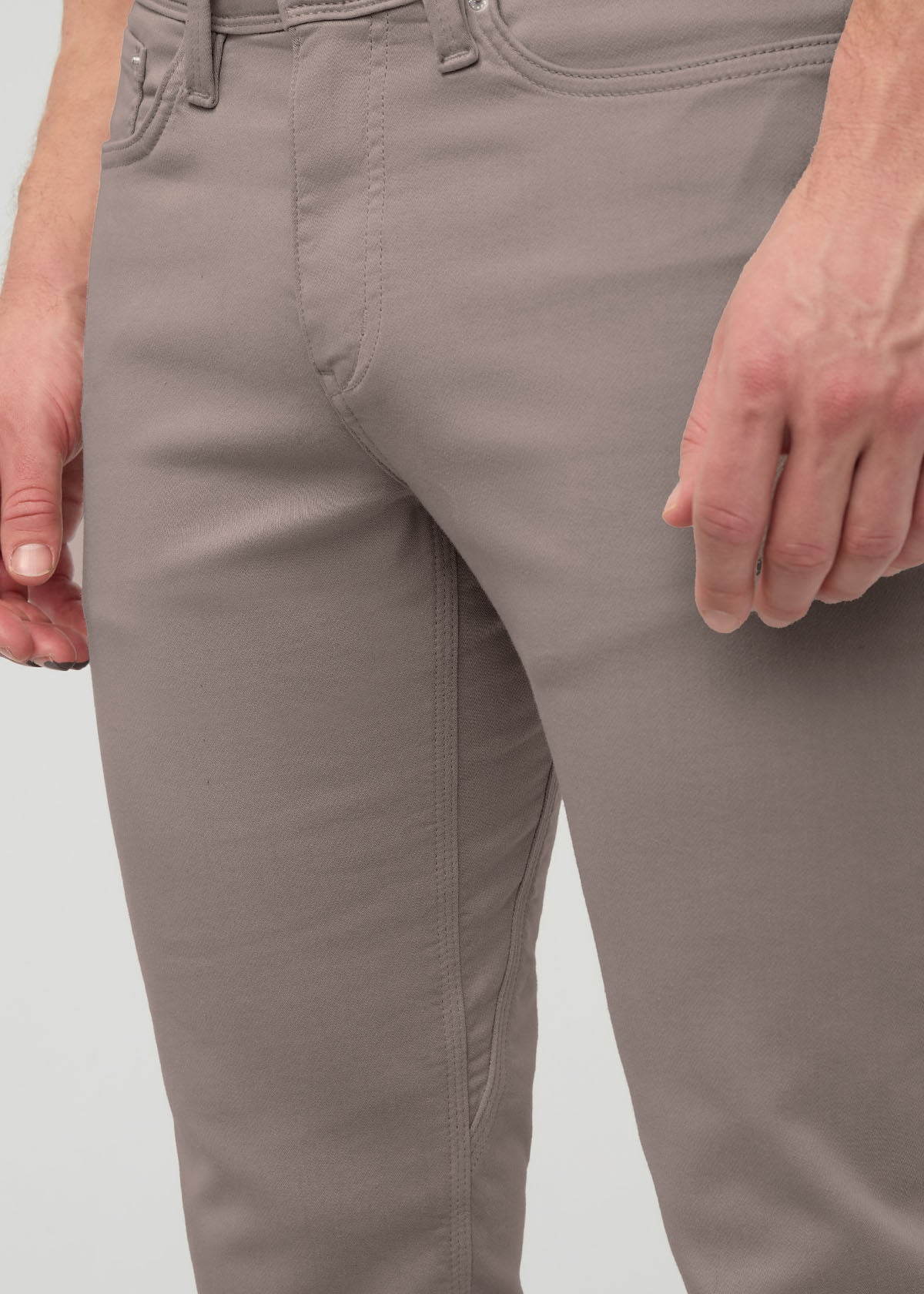 Men's Black Slim Straight Fit Dress Sweatpant front gusset