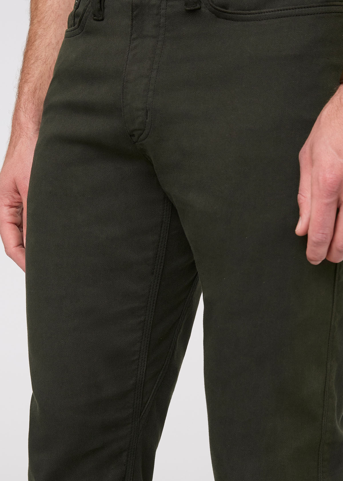 mens dark green straight fit dress sweatpant gusset detail 